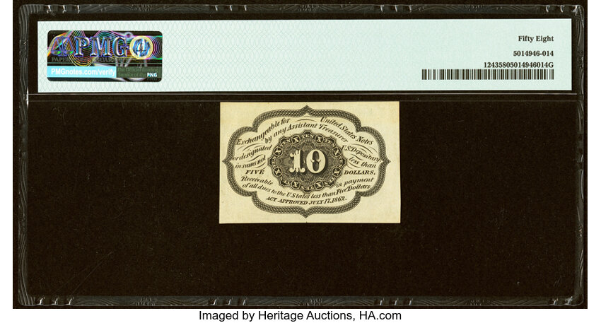  10c Washington Postage Stamp Obverse (Fr. 1243) thumbnail 5