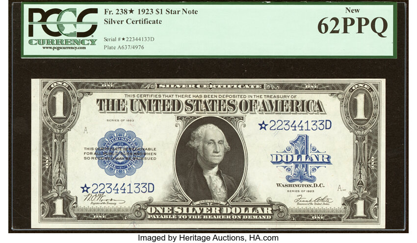 1923 $1  Star Replacement (Fr. 238*) thumbnail 2