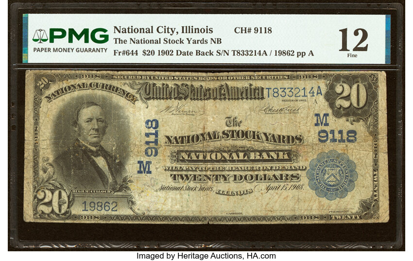 1902 $20  3rd Charter Period, 2nd Issue, Date Back (Fr. 644) thumbnail 2