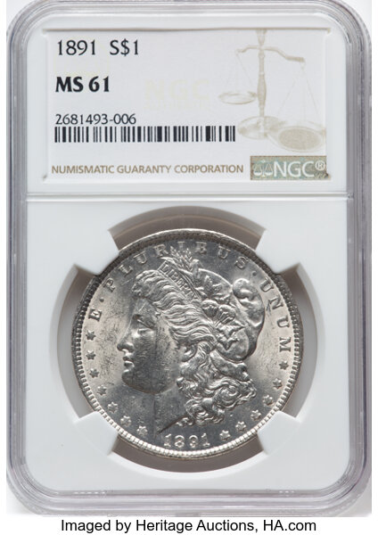 1891 $1  Doubled Ear, VAM-9 MS thumbnail 3