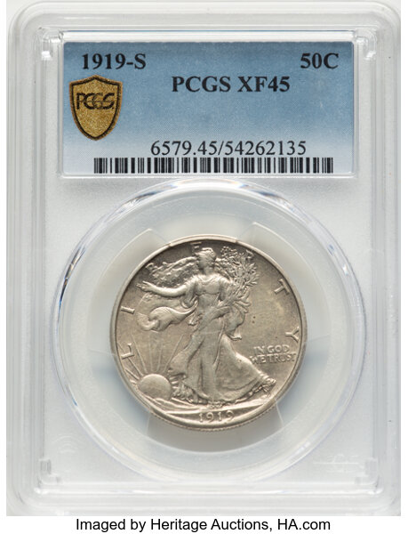 1919-S 50c XF45 thumbnail 2