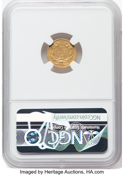 Liberty Gold Dollar G$1 Type 2, 1854-1856 [Type] VF35 thumbnail 2