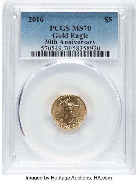 2016 $5  Gold Eagle, 30th Anniversary MS thumbnail 7