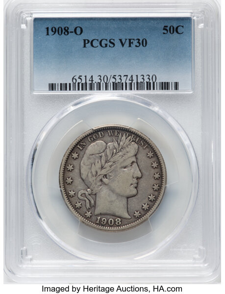 1908-O 50c MS thumbnail 2