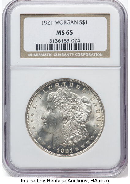 1921 $1  Morgan MS thumbnail 6