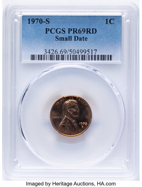 1970-S 1c Small Date, FS-1402 PR RD thumbnail 2