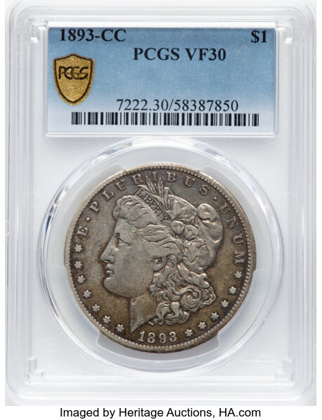 1893-CC $1 VF30 CAC thumbnail 2
