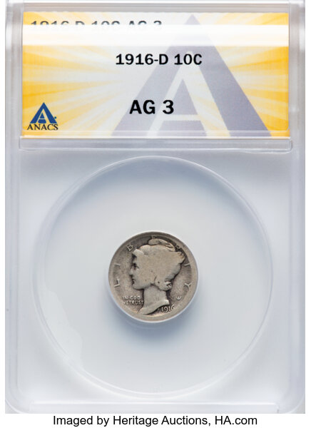 1916-D 10c MS thumbnail 6