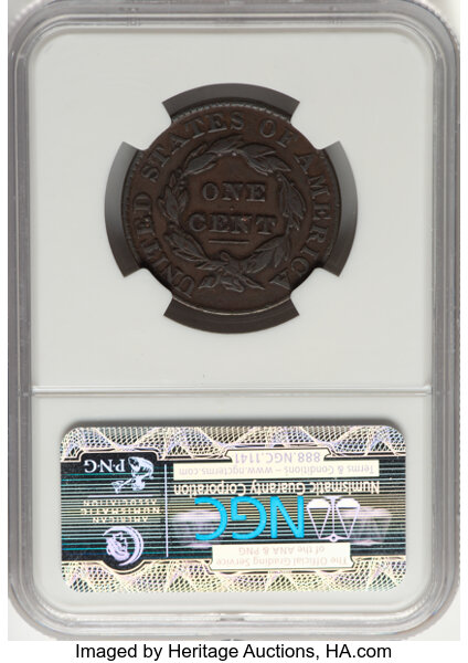 1828 1c Large Narrow Date, N-1 MS BN thumbnail 4