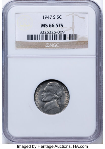 1947-S 5c MS FS thumbnail 3