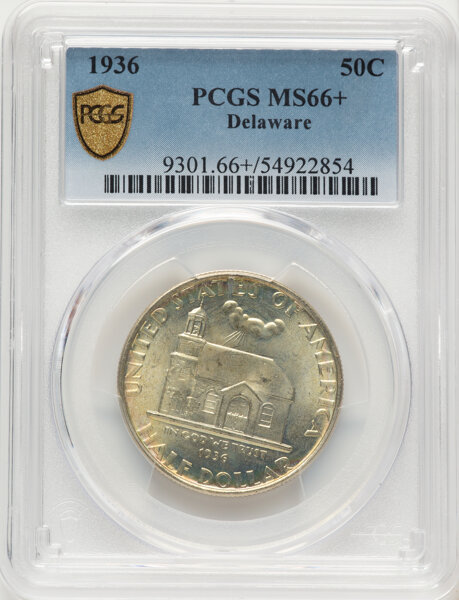 1936 50c Delaware MS66 thumbnail 4