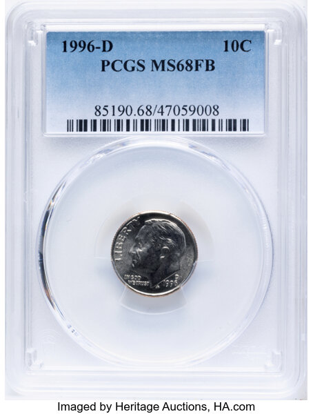 1996-D 10c MS FB thumbnail 3