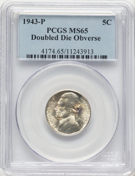 1943-P 5c Silver, DDO, "Doubled Eye", FS-106 MS thumbnail 2