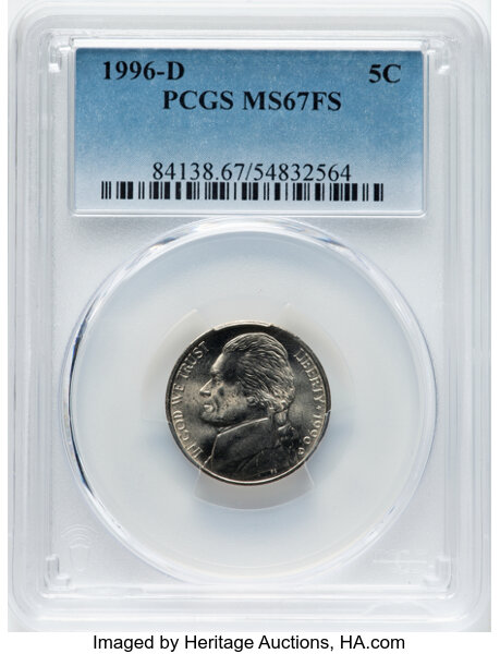 1996-D 5c MS FS thumbnail 3