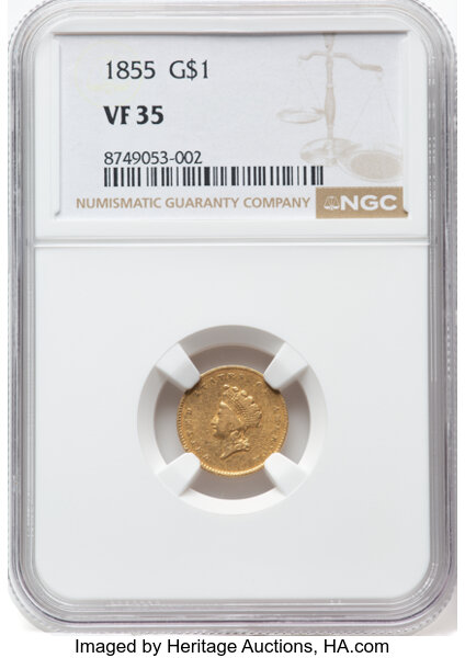 1855 G$1 Type 2 MS thumbnail 4