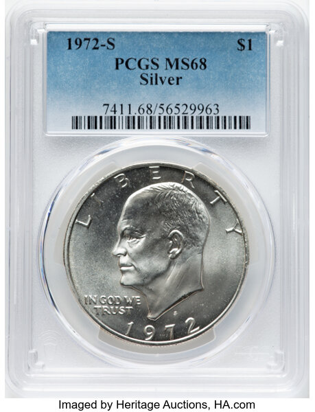 1972-S $1  Silver MS thumbnail 4