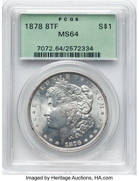 1878 8TF $1  Polished Ear, VAM-14.2 MS thumbnail 3