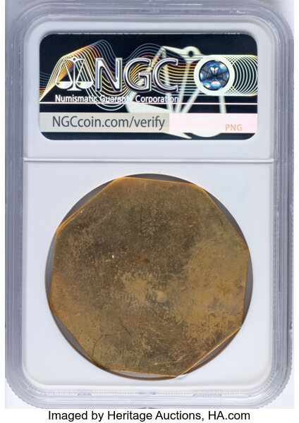 1950 SC$1 Cal Statehood, Octag, Uniface, Bronze, HK-505 MS thumbnail 3