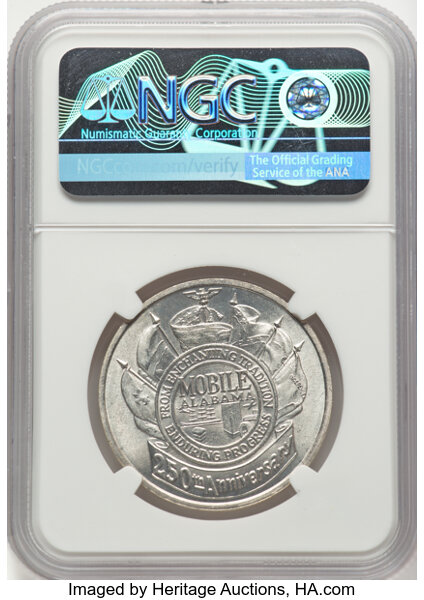 1961 SC$1 Mobile AL Anniversary, Silver, HK-587 MS thumbnail 4
