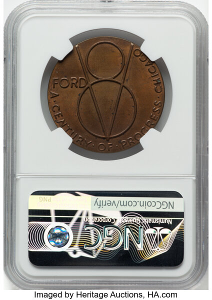 1933 SC$1 Century Progress Expo, Ford, Bronze, HK-466 MS BN thumbnail 4