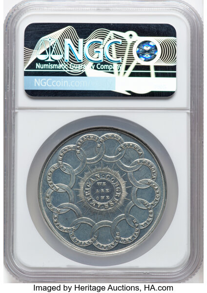 (Dated 1776) SC$1 Continental Dollar Restrike, Bowers res, White Metal, HK-854a MS thumbnail 6