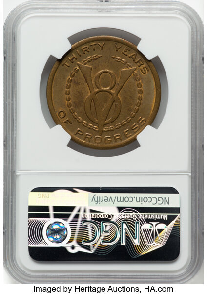 1933 SC$1 Century Progress Expo, Ford Shield, Bronze, HK-465 MS BN thumbnail 4