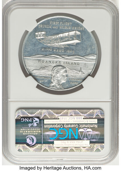 1939-40 SC$1 NY Worlds Fair, N. Carolina, Aluminum, HK-494 MS thumbnail 4