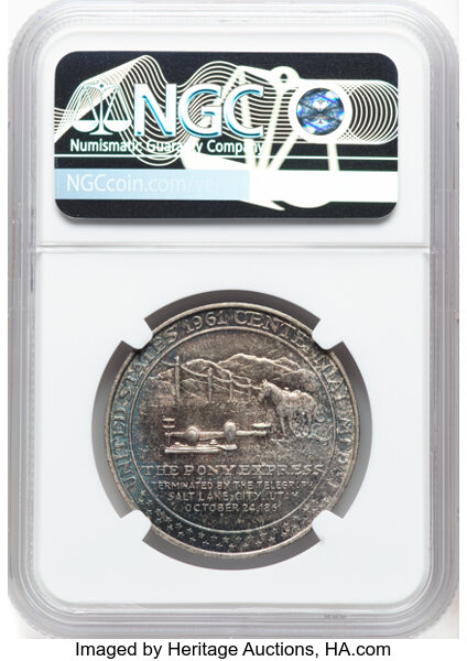 1961 SC$1 Pony Express, Silver, HK-588 MS thumbnail 5