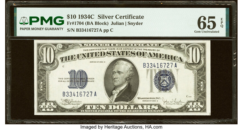1934C $10  (Fr. 1704) thumbnail 2