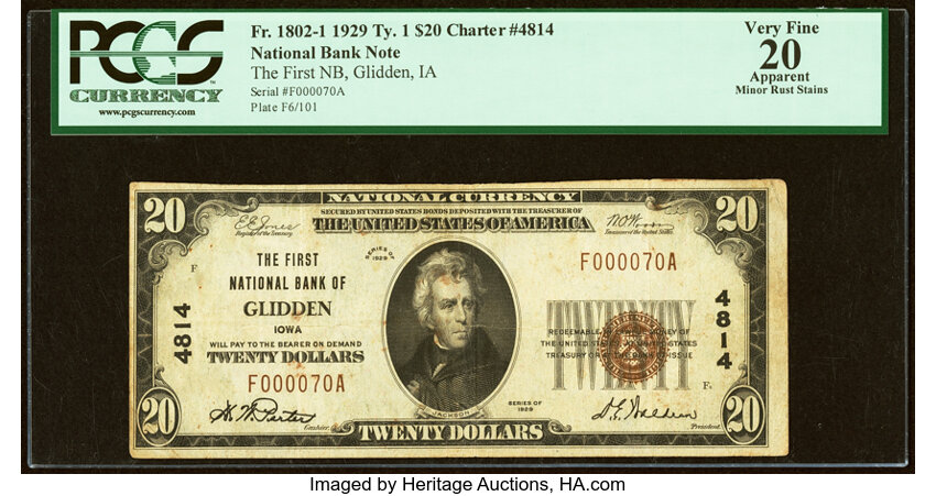 1929 $20  Type 1 (Fr. 1802-1) thumbnail 9