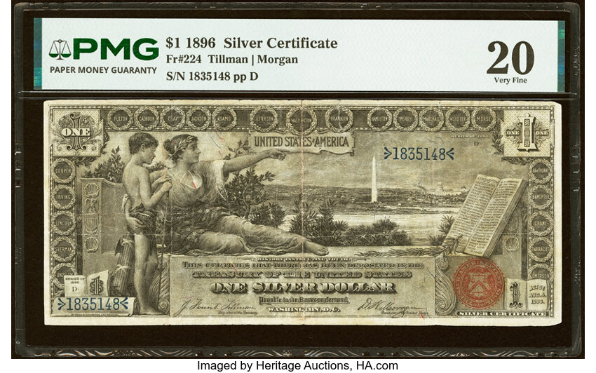 1896 $1  (Fr. 224) thumbnail 2