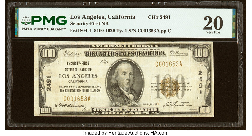 1929 $100  Type 1 (Fr. 1804-1) thumbnail 2