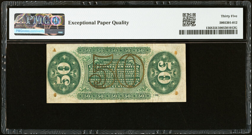  50c Seated Figure of Justice (Fr. 1368) thumbnail 5