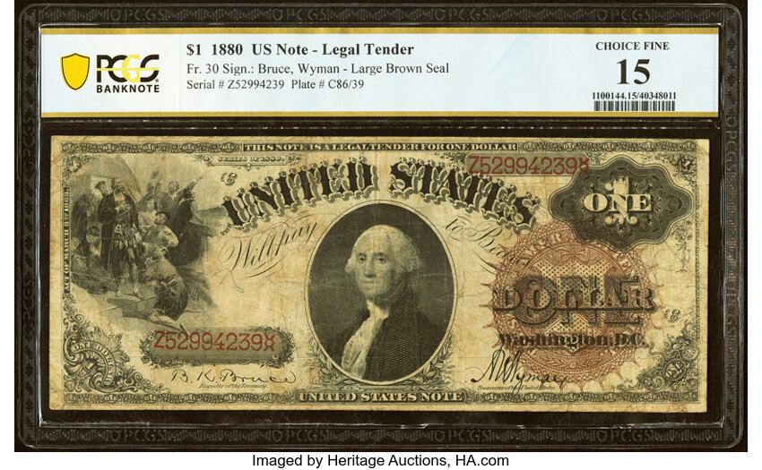 1880 $1  (Fr. 30) thumbnail 3