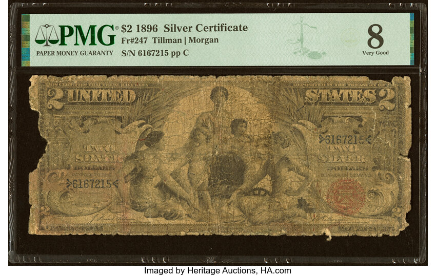 1896 $2  (Fr. 247) thumbnail 2
