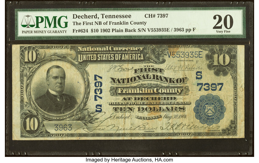 1902 $10  3rd Charter Period, 3rd Issue, Plain Back (Fr. 624) thumbnail 4