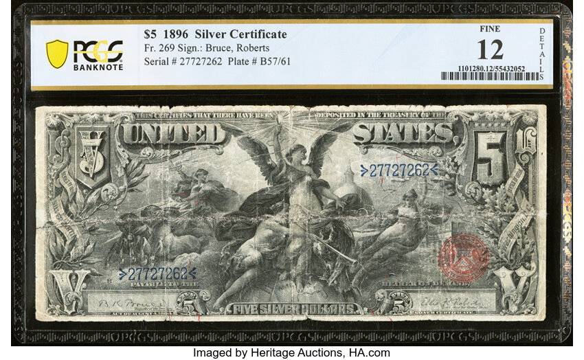 1896 $5  (Fr. 269) thumbnail 2