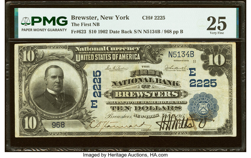 1902 $10  3rd Charter Period, 2nd Issue, Date Back (Fr. 623) thumbnail 2
