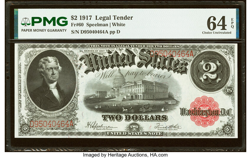 1917 $2  Mule (Fr. 60m) thumbnail 3