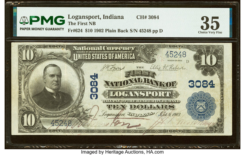 1902 $10  3rd Charter Period, 3rd Issue, Plain Back (Fr. 624) thumbnail 5