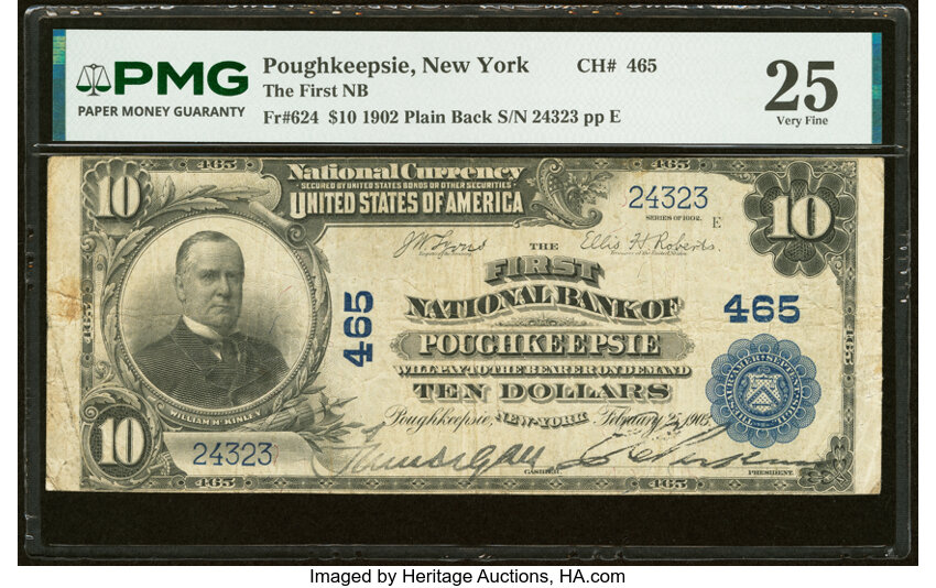1902 $10  3rd Charter Period, 3rd Issue, Plain Back (Fr. 624) thumbnail 2