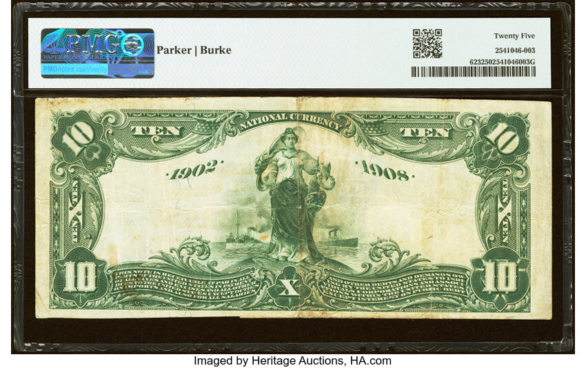 1902 $10  3rd Charter Period, 2nd Issue, Date Back (Fr. 623) thumbnail 6
