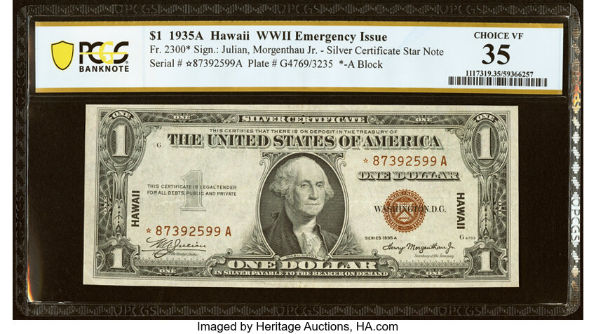 1935A $1  Hawaiian, Star Replacement (Fr. 2300*) thumbnail 3
