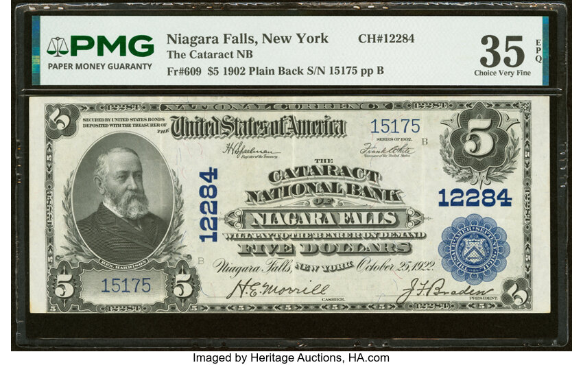 1902 $5  3rd Charter Period, 3rd Issue, Plain Back (Fr. 609) thumbnail 2