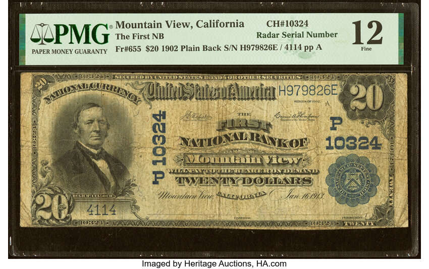 1902 $20  3rd Charter Period, 3rd Issue, Plain Back (Fr. 655) thumbnail 2