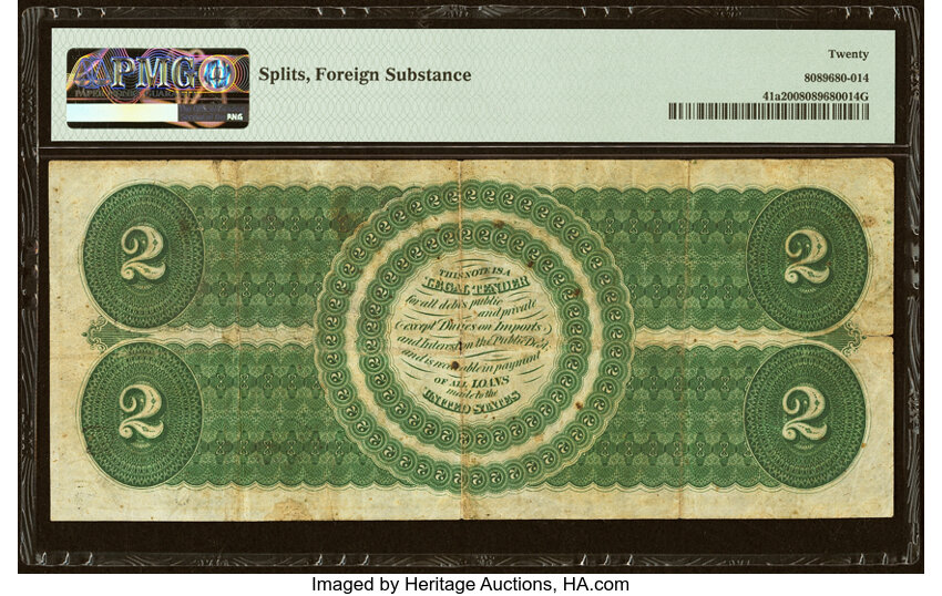 1862 $2  Seal Type 2 (Fr. 41a) thumbnail 8