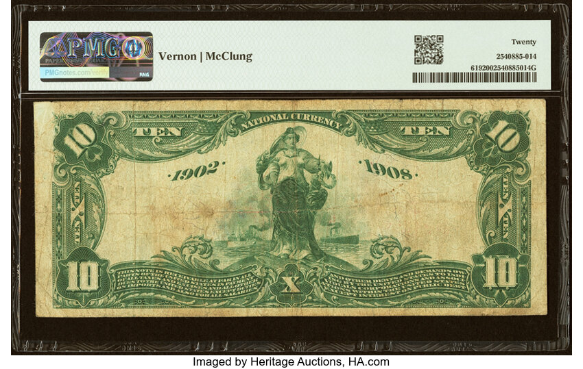 1902 $10  3rd Charter Period, 2nd Issue, Date Back (Fr. 619) thumbnail 14