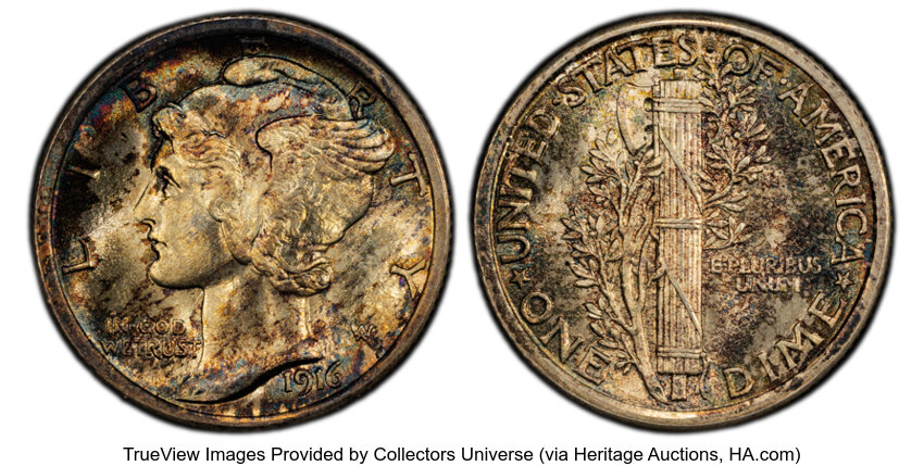 1916 10c Mercury MS FB thumbnail 4