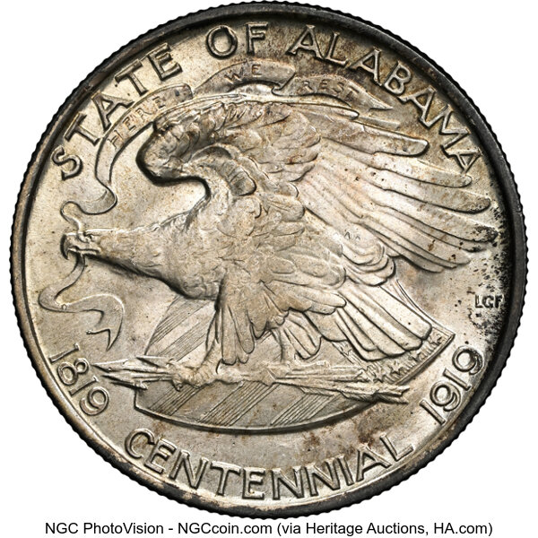1921 50c Alabama MS65 CAC thumbnail 4