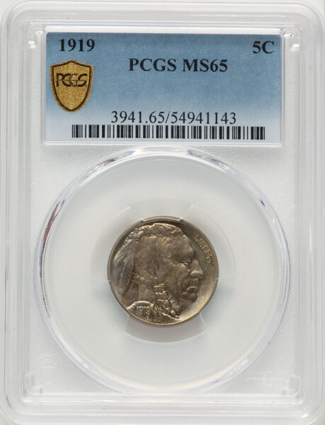 1919 5c MS65 CAC thumbnail 2